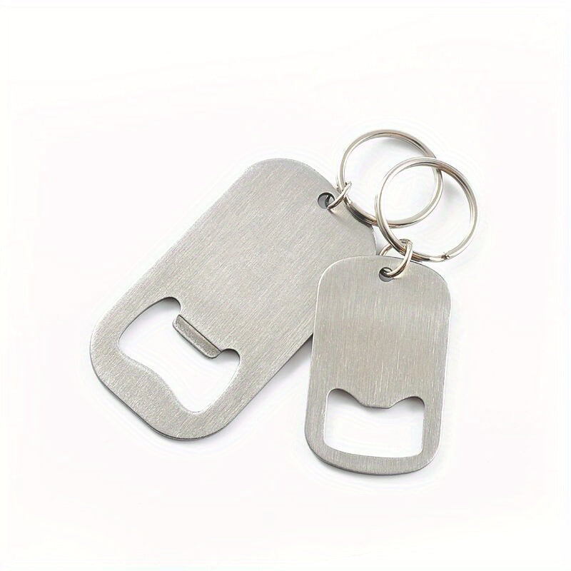 Stainless Steel Dog Tag Bottle Openers Set with Hang Tags and Wine Accessories