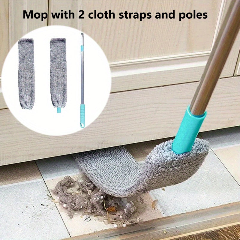 Two-Pack Telescopic Microfiber Mop Dusters for Hard-to-Reach Surfaces Cleaning