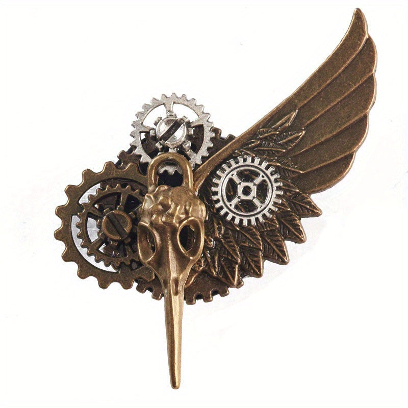 Bird Bone Wing Brooch Gothic Pin for Men Women Formal Casual Gift