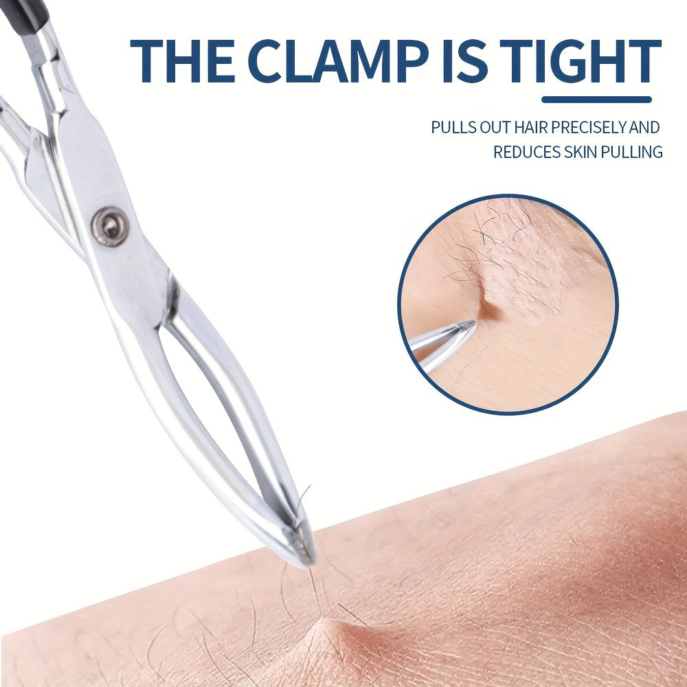 Unisex Eyebrow Tweezer with Scissor Handle Hair Plucker, Easy Grip