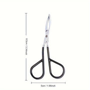 Pinza de cejas en forma de tijera de metal unisex con mango fácil