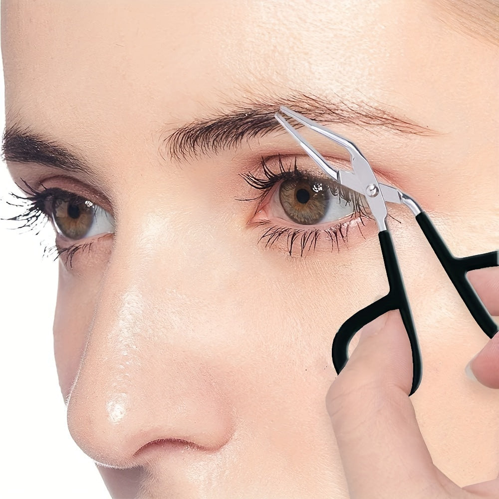 Unisex Eyebrow Tweezer with Scissor Handle Hair Plucker, Easy Grip