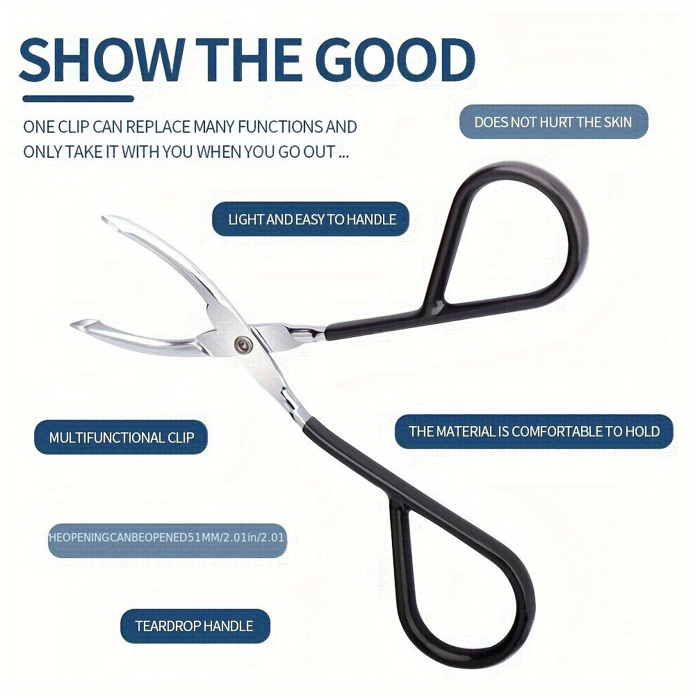 Unisex Eyebrow Tweezer with Scissor Handle Hair Plucker, Easy Grip