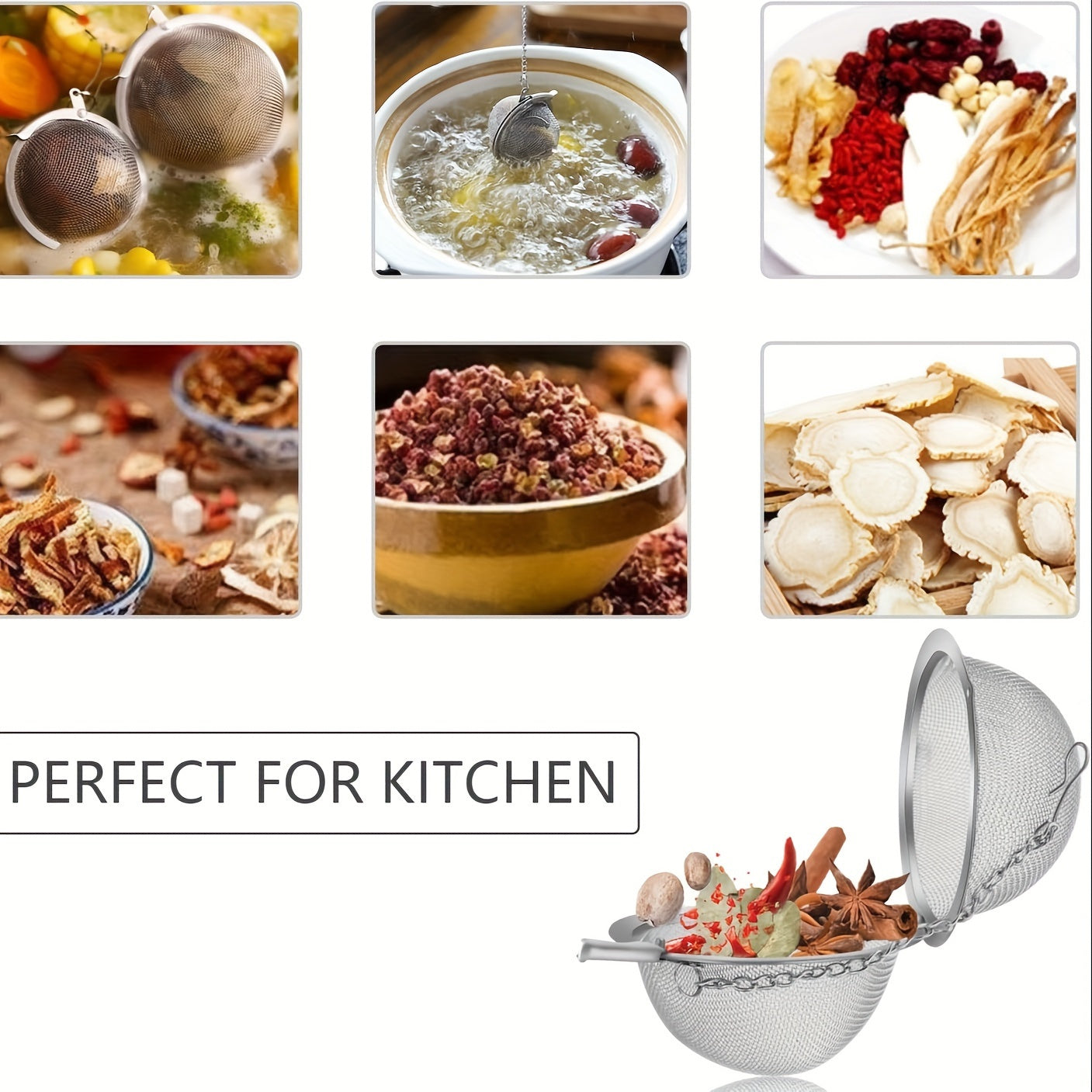 304 Stainless Steel Tea Infuser Ball with Long Chain for Loose Leaf Tea and Herbs