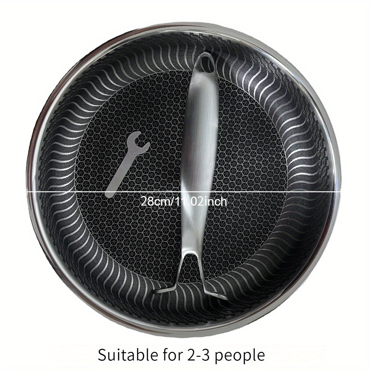 Sartén antiadherente de acero inoxidable 316 para bistec y soldadura de estaño, compatible con inducción y gas