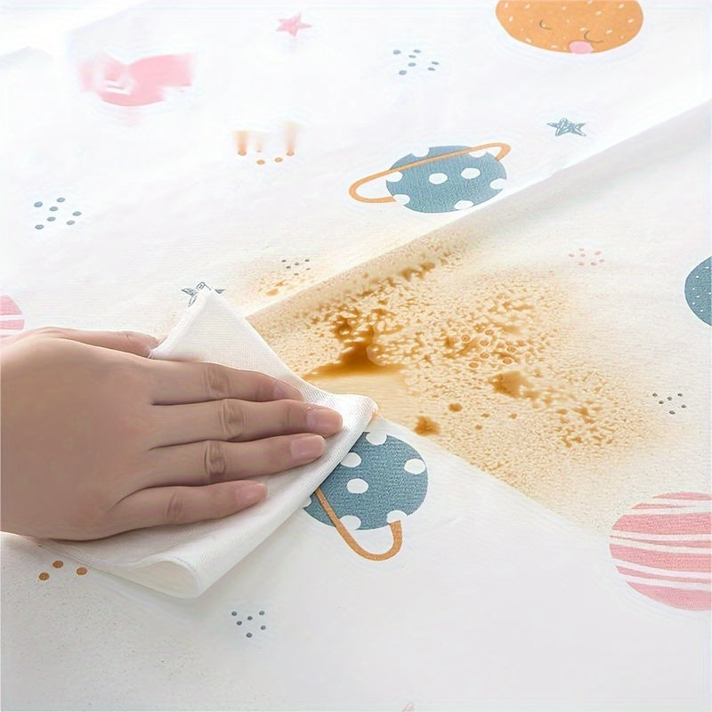 Feather Print Dust Cover for Refrigerator and Washing Machine Water Oil Resistant Storage Pockets
