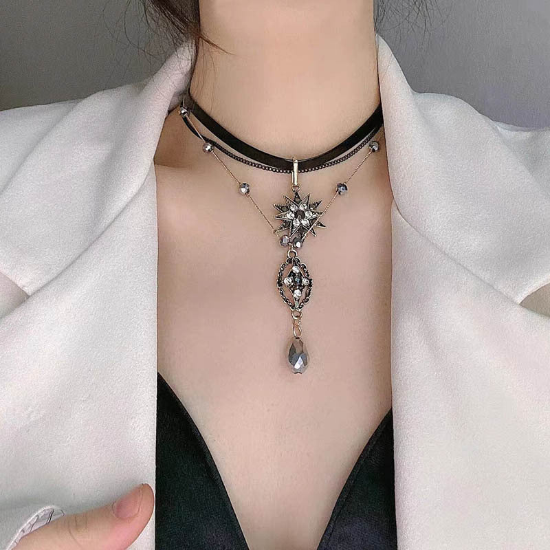 Multi-Layer Alloy Clavicle Chain Necklace for Women Party and Celebration