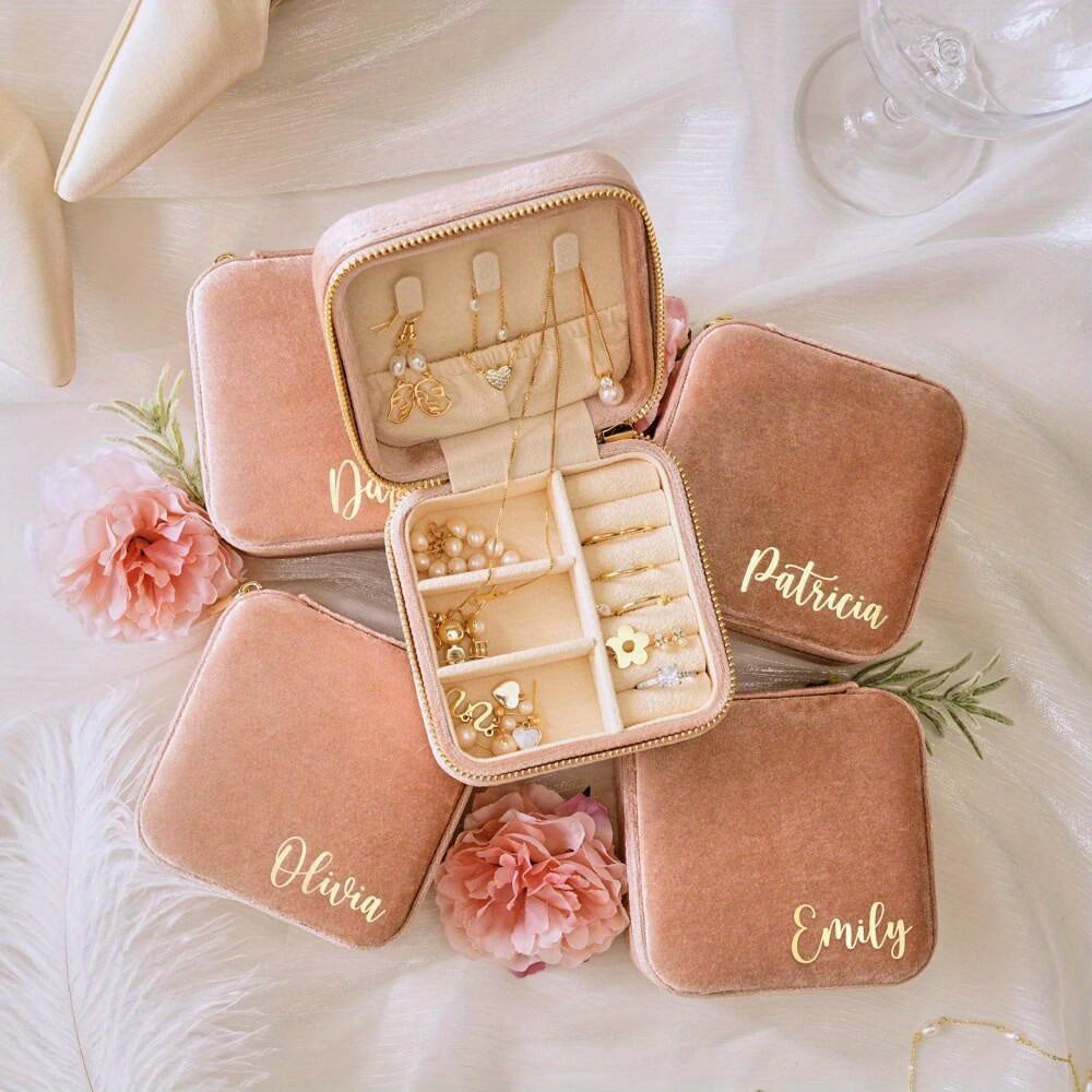 Индивидуальная шкатулка для украшений из искусственной кожи для подружек невесты и свадеб