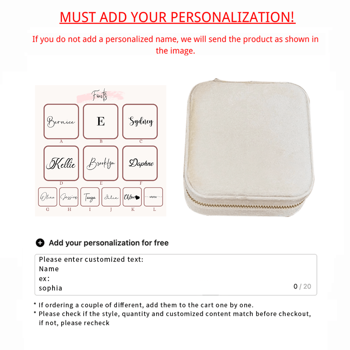 Индивидуальная шкатулка для украшений из искусственной кожи для подружек невесты и свадеб