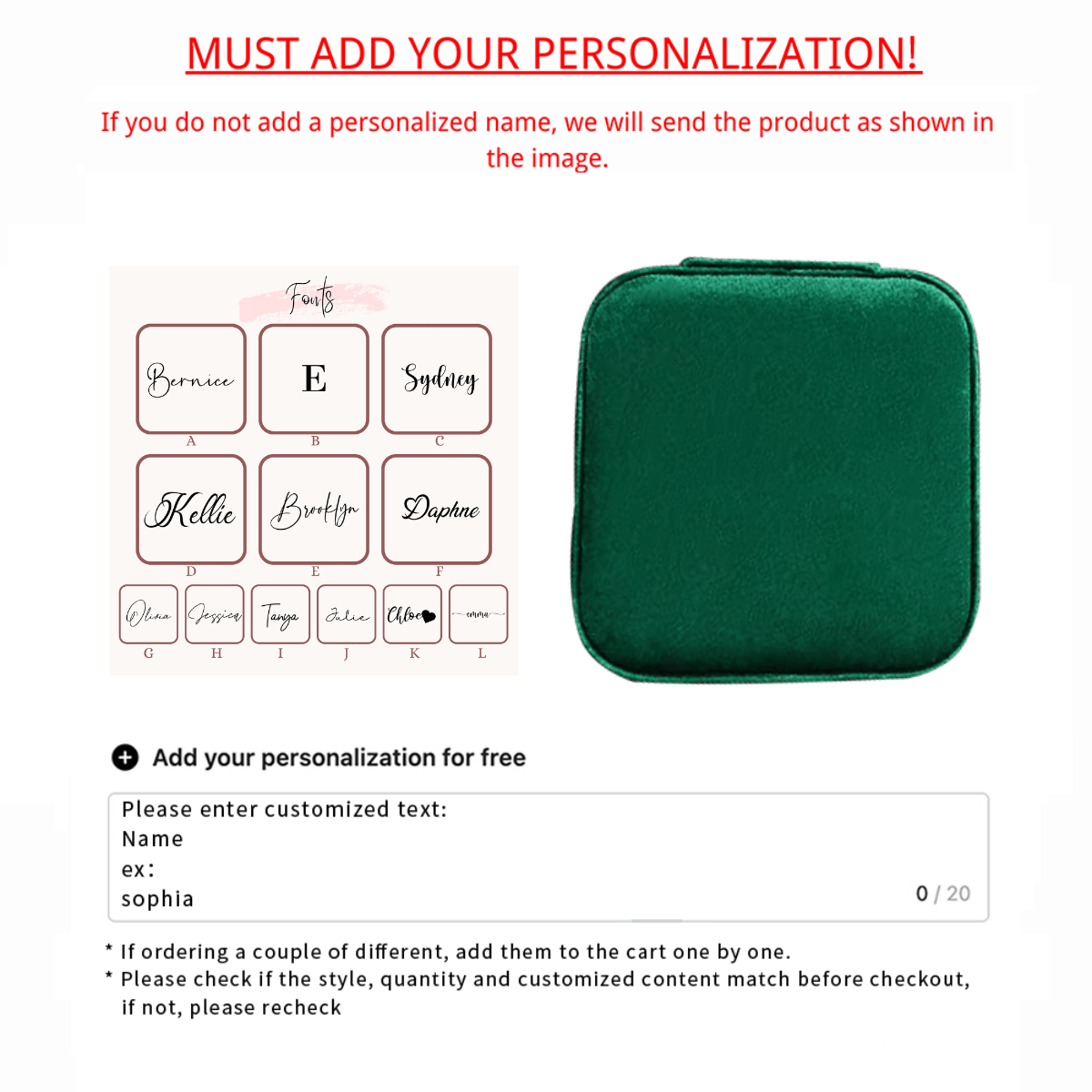 Индивидуальная шкатулка для украшений из искусственной кожи для подружек невесты и свадеб