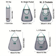 Multi-Functional Farmhouse Mesh Hanging Bag for Kitchen and Bathroom Storage