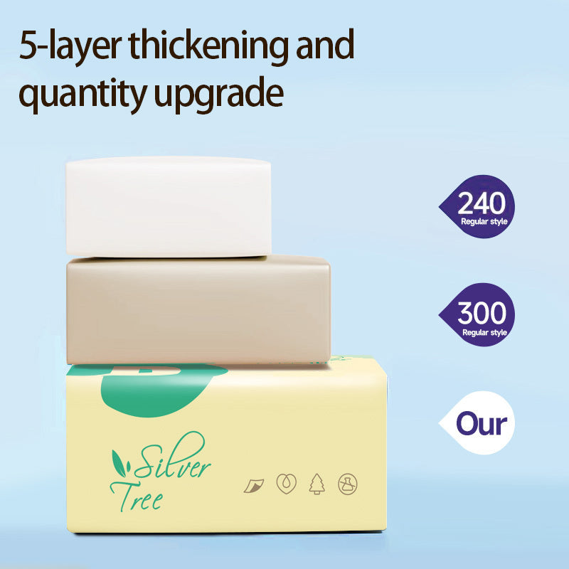 10-Pack Wood Pulp Paper Towels 5-Ply Heavy Duty Absorbent Cleaning