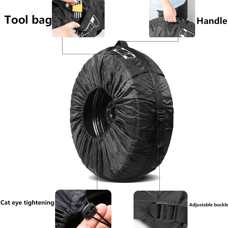 Universal Tire Cover for 13-23 Inch Tires Spare Protector Waterproof