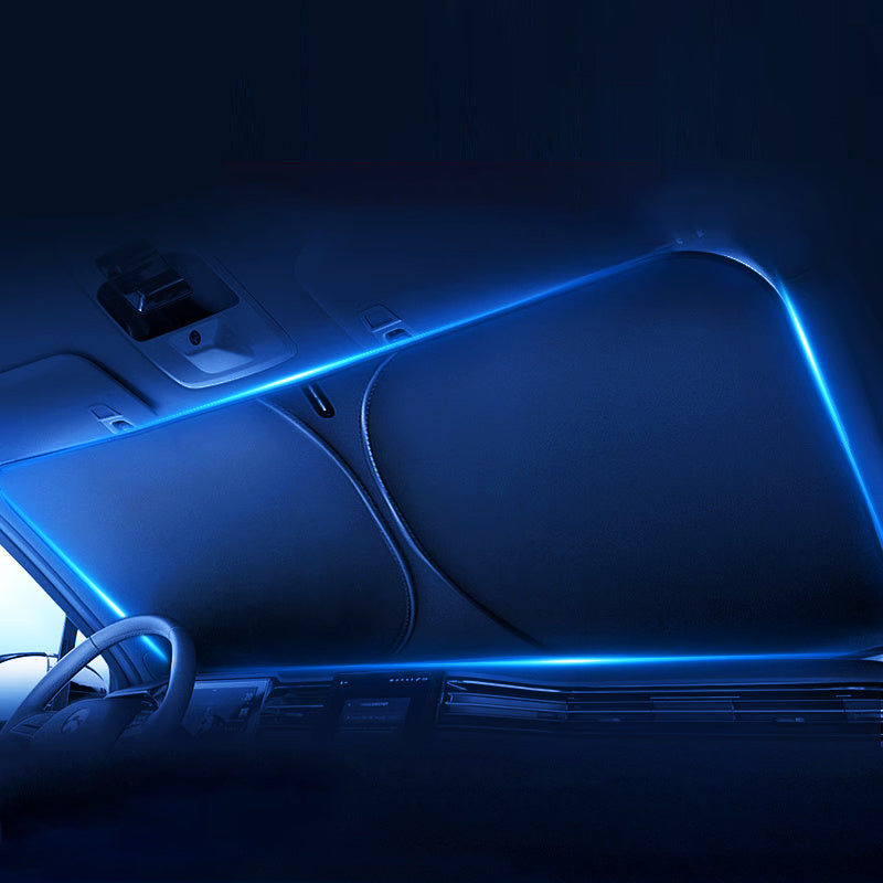 Портативная солнцезащитная шторка для переднего стекла автомобиля, блокировка ультрафиолетового излучения и тепла, универсальный текстиль