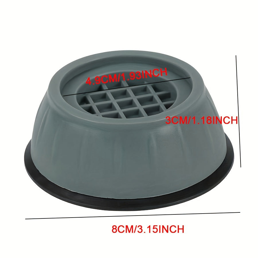 Set of 4 Anti-Vibration Pads for Washing Machines and Dryers Noise Reduction Durable Plastic