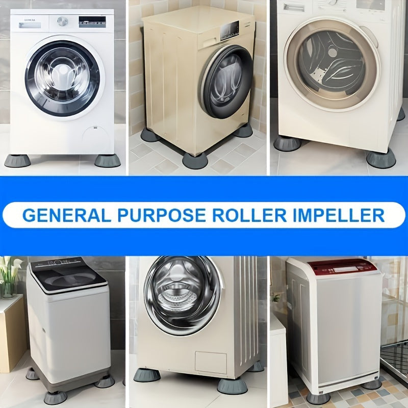 Set of 4 Anti-Vibration Pads for Washing Machines and Dryers Noise Reduction Durable Plastic