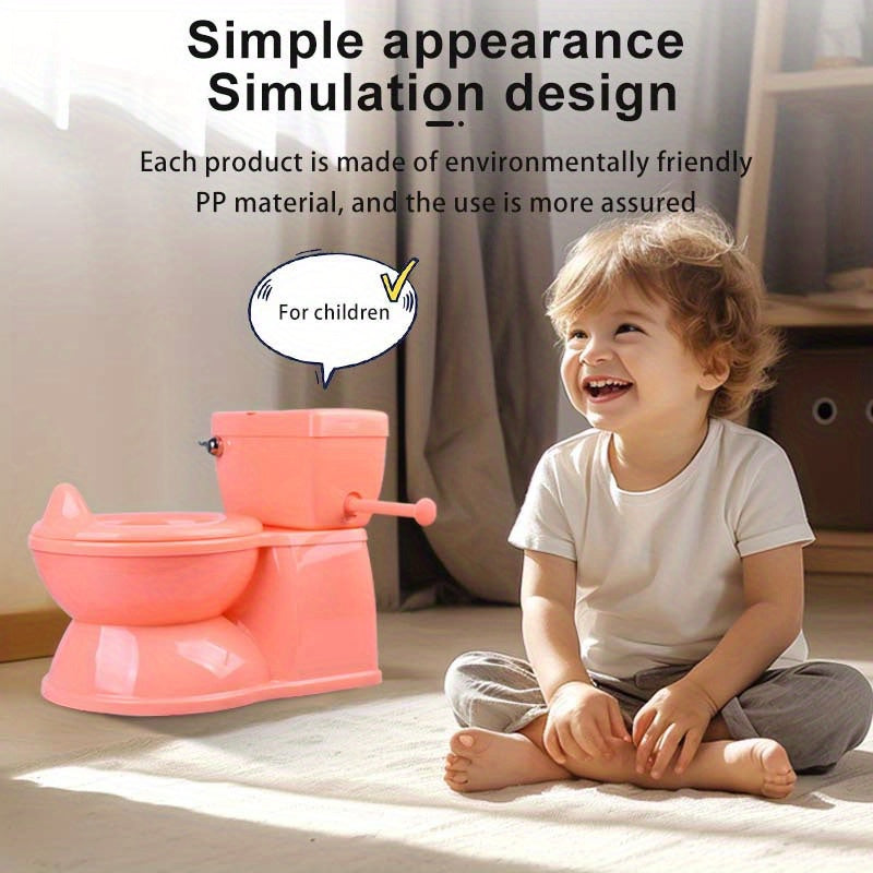 Kids Potty Training Toilet with Flush Sound and Realistic Design for Toddlers Ages 0-8