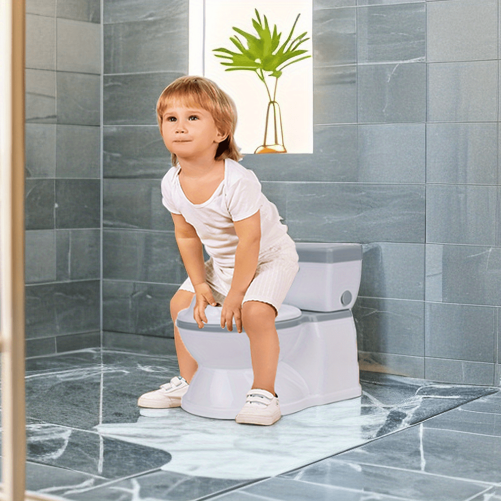 Kids Potty Training Toilet with Flush Sound and Realistic Design for Toddlers Ages 0-8