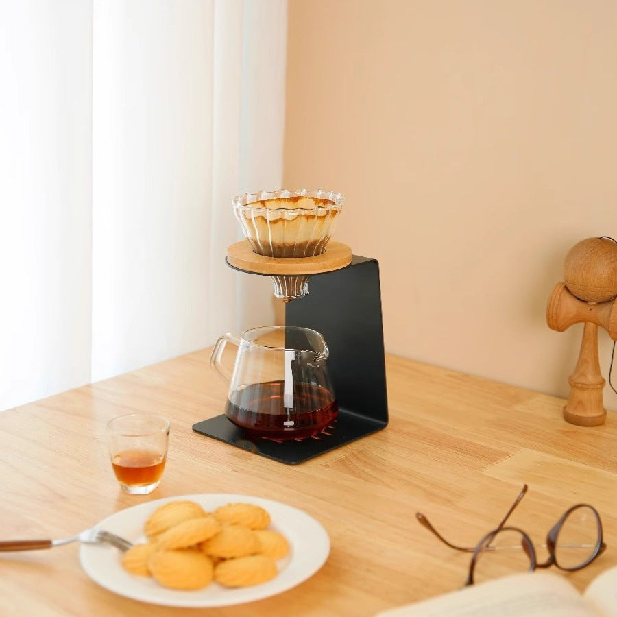 Metal Pour-Over Coffee Dripper Stand Manual Filter Holder Modern Design
