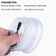 Светодиодная внутренняя подсветка для автомобиля, 5 м, ледяной голубой неоновый свет, легкая установка