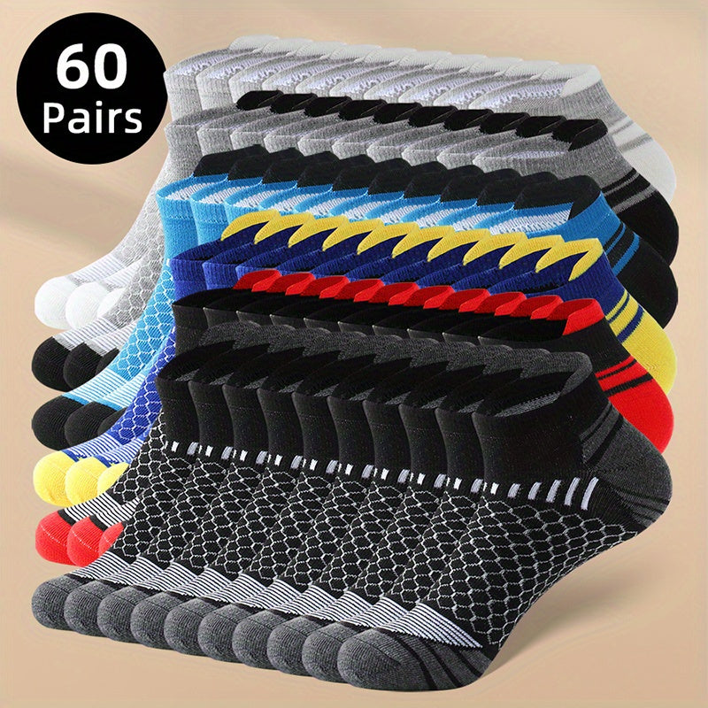 Мужские низкие носки до щиколотки, 20 пар, антибактериальные, впитывающие пот, для всех сезонов