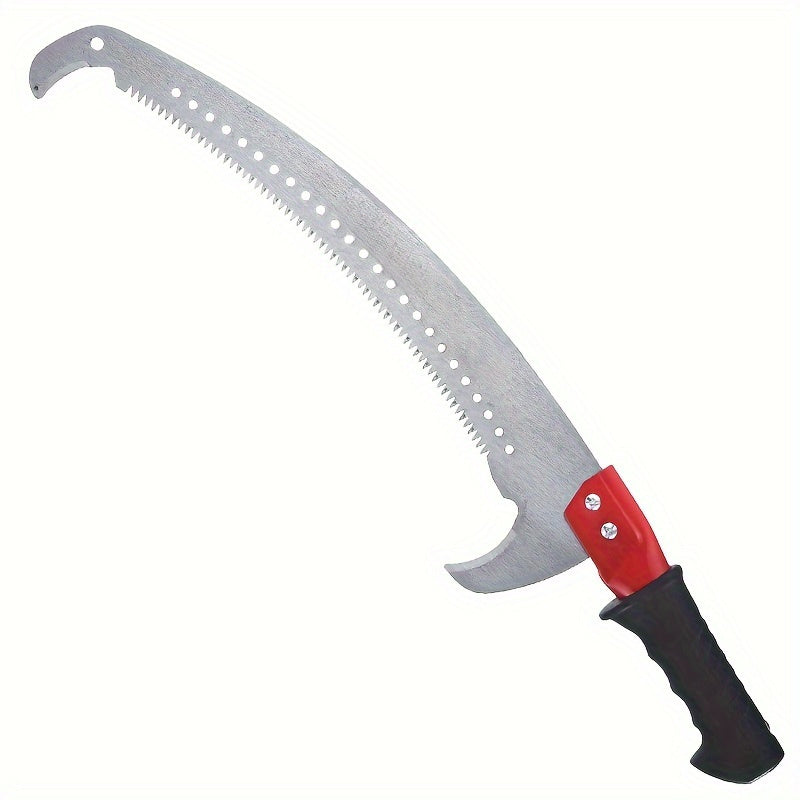 High-Altitude Pruning Saw with Stainless Steel Blade and Metal Plastic Hook for Tree Trimming and Gardening