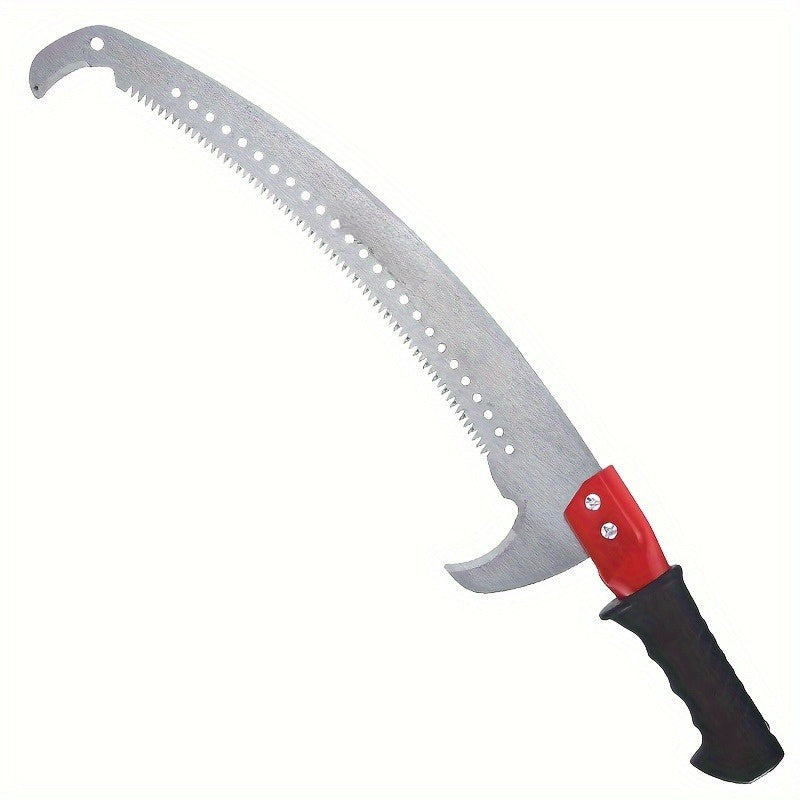 High-Altitude Pruning Saw with Stainless Steel Blade and Metal Plastic Hook for Tree Trimming and Gardening