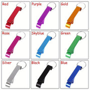 100 Pack Durable Aluminum Bottle Opener Keychains in Assorted Colors for Men and Women