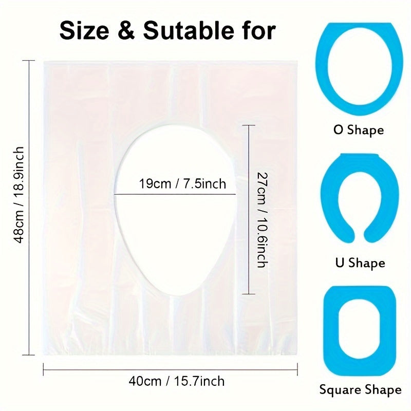 Fundas desechables para asientos de inodoro, paquete de 50, impermeables, portátiles, higiénicas, para viajes y baños públicos