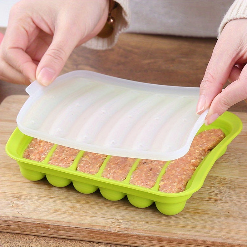 Silicone Sausage Mold with Lid for Hot Dogs and Ham Kitchen Baking Tool