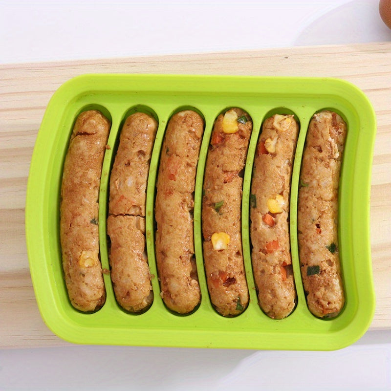 Silicone Sausage Mold with Lid for Hot Dogs and Ham Kitchen Baking Tool