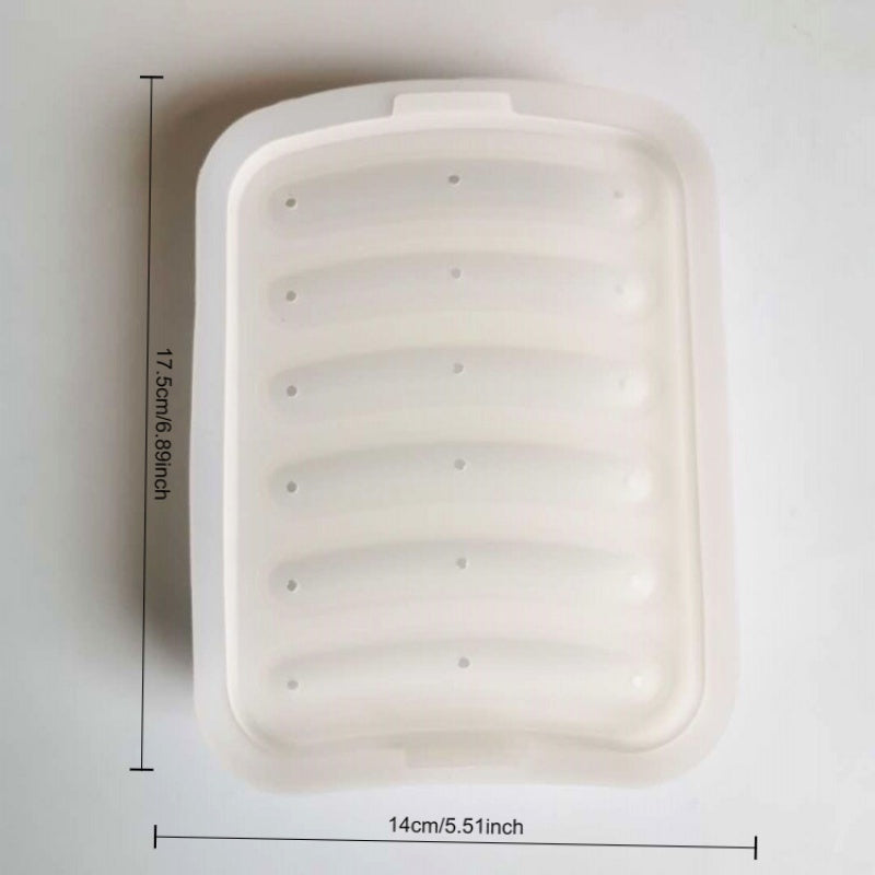 Silicone Sausage Mold with Lid for Hot Dogs and Ham Kitchen Baking Tool