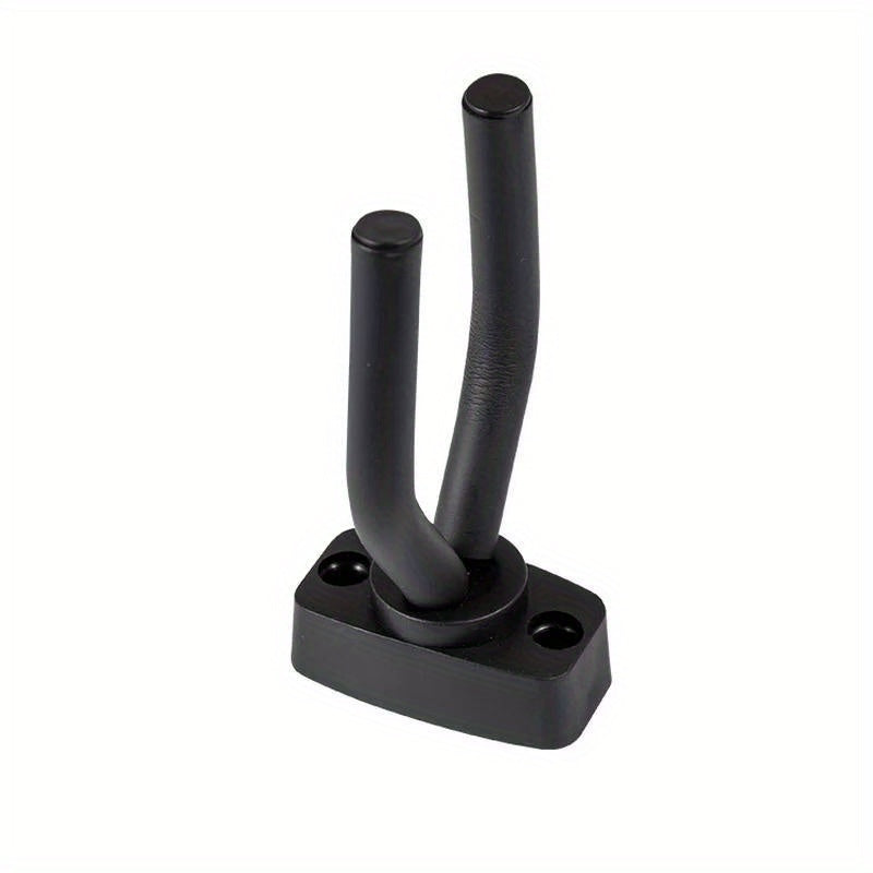 Stainless Steel Wall Mount Guitar Holder Adjustable Non-Slip Black
