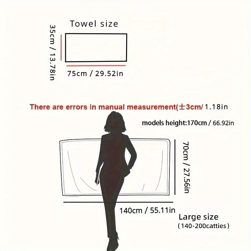 Set of 2 Embroidered Coral Fleece Towels Hand and Bath Soft Absorbent Fast-Drying