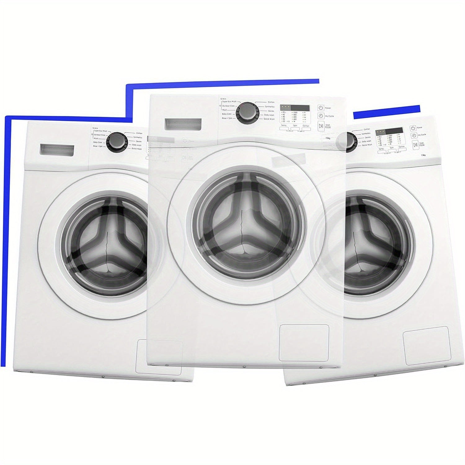 Washing Machine Vibration Pads Non-Slip White Stabilizer Anti-Walk