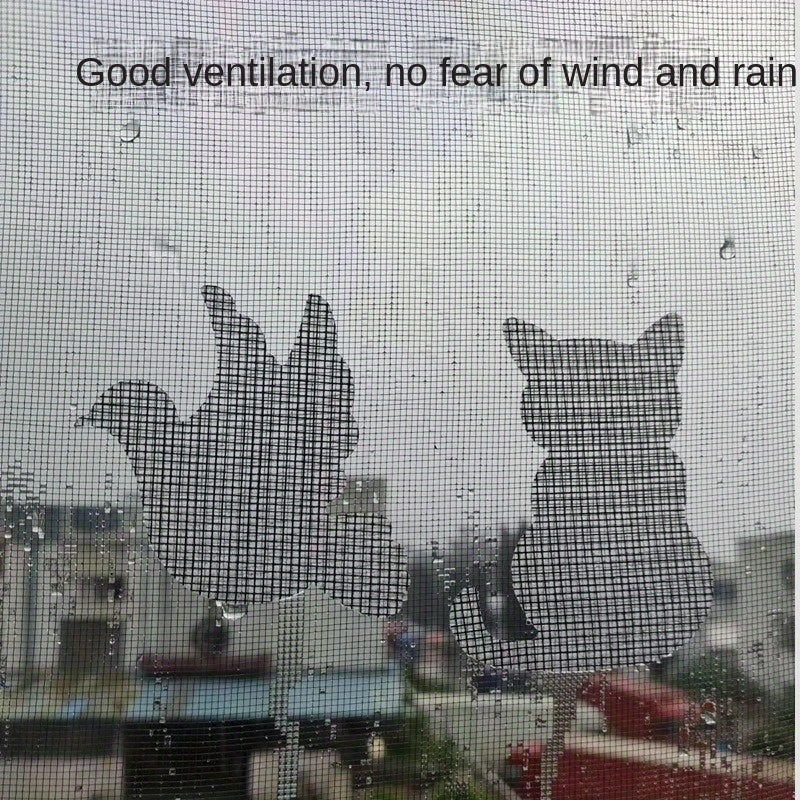 10-Pack Self-Adhesive Window Screen Repair Patches Assorted Cartoon Shapes Mesh