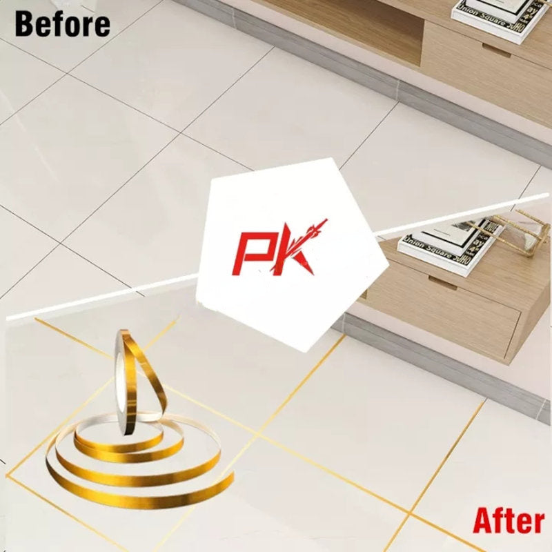 20M Waterproof Self-Adhesive Tile Stickers for Wall and Floor Sealing Black and Gold
