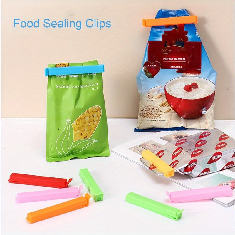 Reusable Food Storage Clips Set of 20 Plastic Sealing Bag Clips for Snacks and Bread