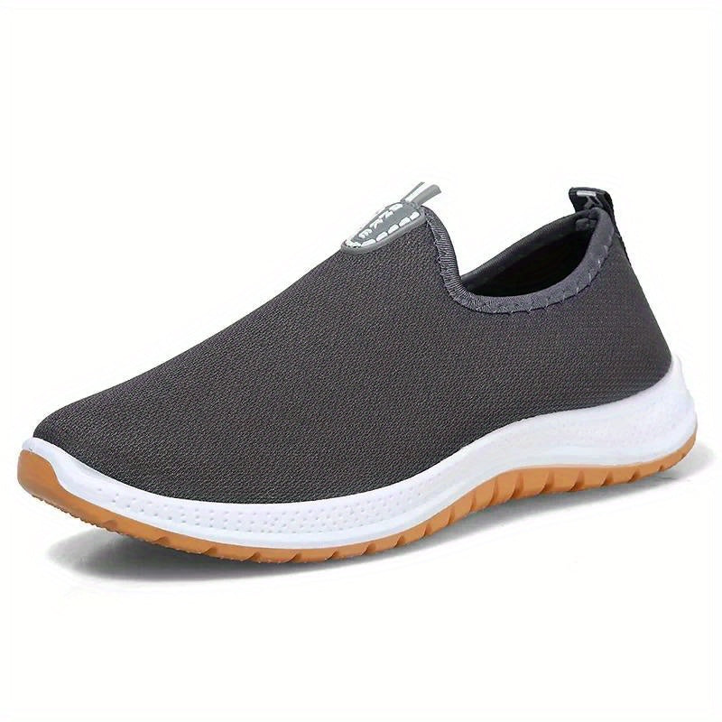 Men's Canvas Slip-On Shoes with Rubber Sole for Casual Daily Wear