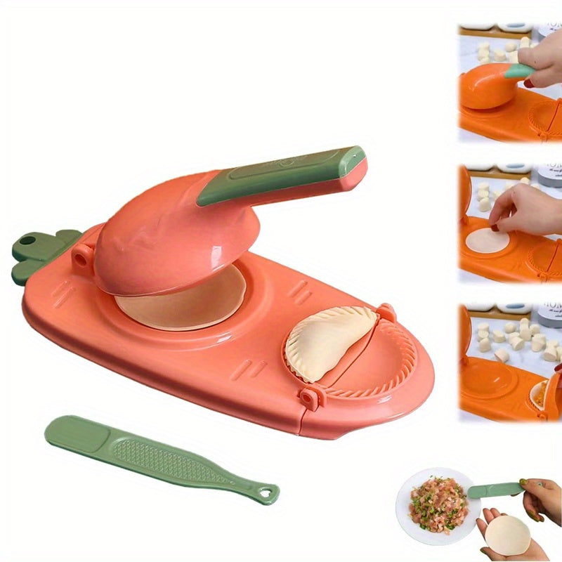 Manual Dumpling Maker 2-in-1 Dough Press and Skin Wrapping Tool for Beginners