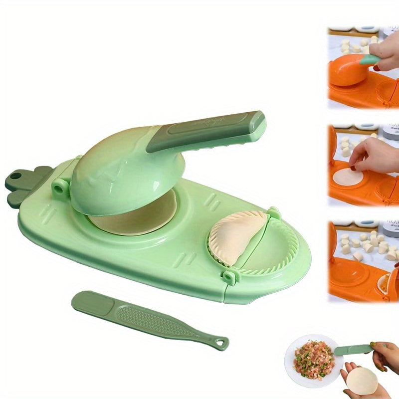 Manual Dumpling Maker 2-in-1 Dough Press and Skin Wrapping Tool for Beginners