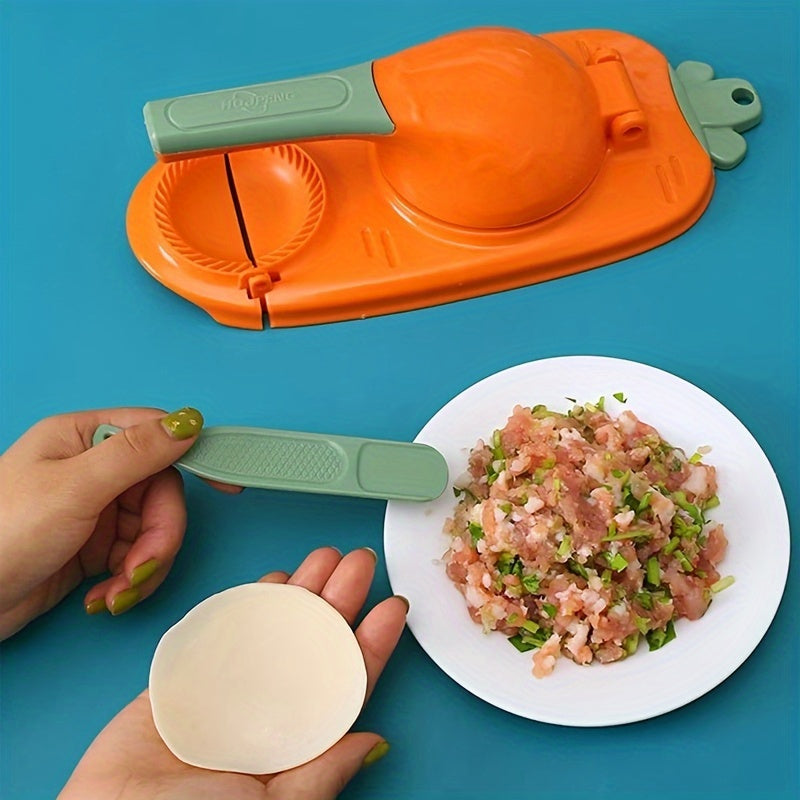 Manual Dumpling Maker 2-in-1 Dough Press and Skin Wrapping Tool for Beginners