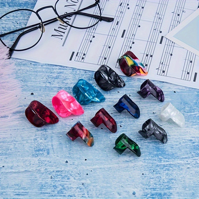 4-Piece Guitar Finger Picks Set for Acoustic and Electric Instruments Durable Plastic