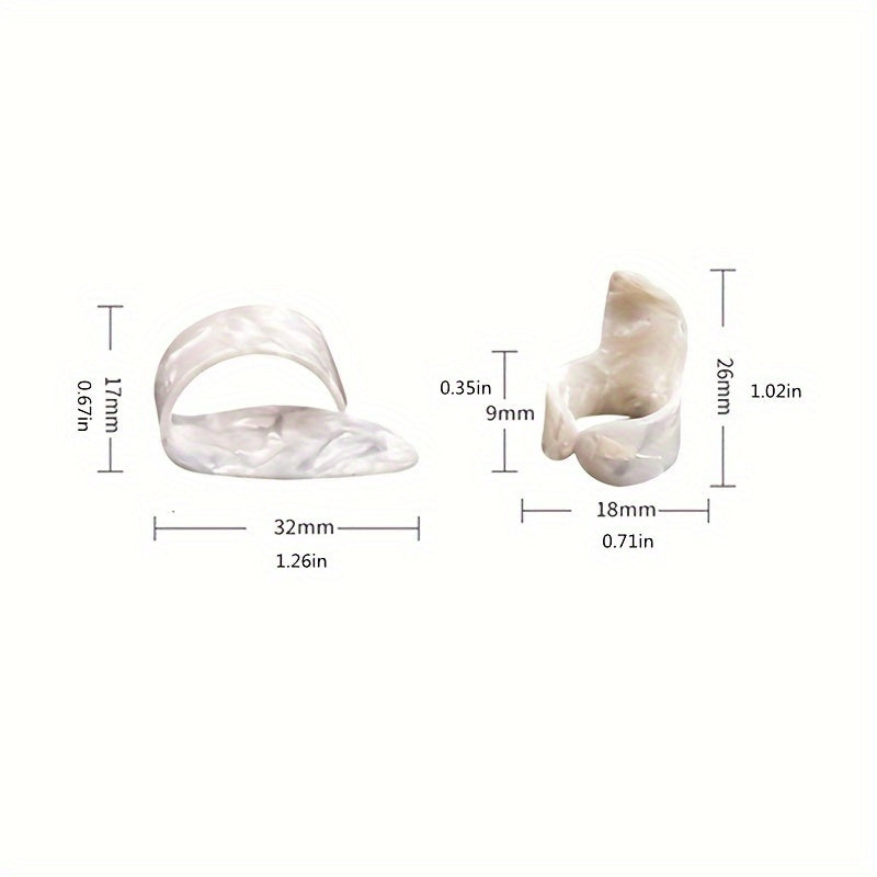 4-Piece Guitar Finger Picks Set for Acoustic and Electric Instruments Durable Plastic