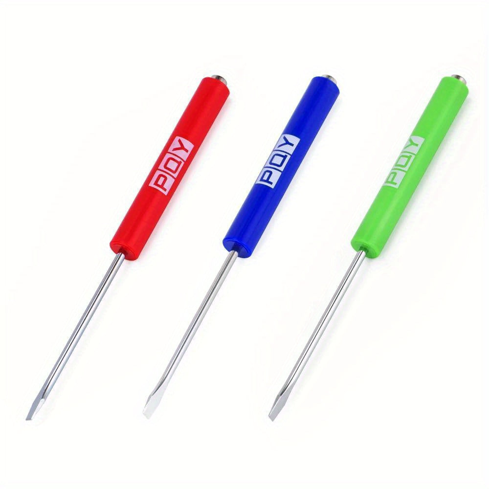 Mini Magnetic Slotted Screwdriver Set for Pocket Clips with Plastic Body