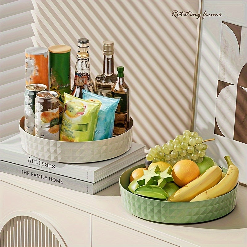Rotating Kitchen Condiment Organizer Tray for Spices Oils and Vinegar Bottles