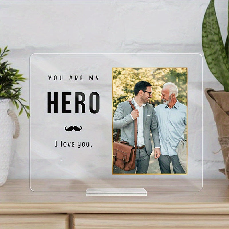Personalized Acrylic Dad Plaque for Father's Day or Birthday Home Decor Desk Sign