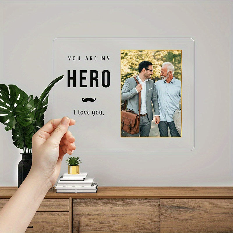 Personalized Acrylic Dad Plaque for Father's Day or Birthday Home Decor Desk Sign