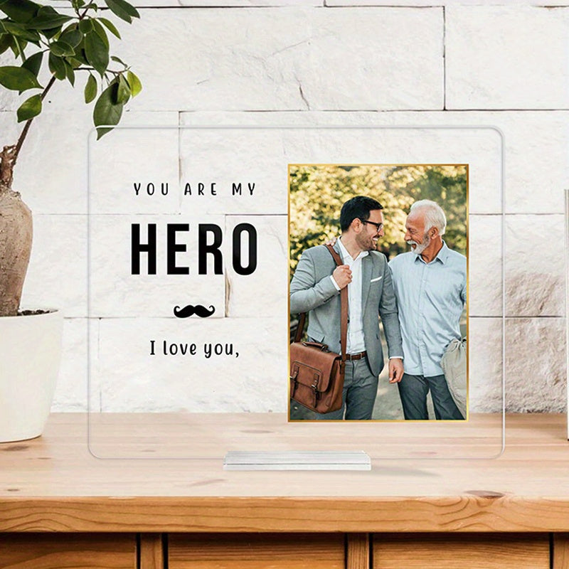 Personalized Acrylic Dad Plaque for Father's Day or Birthday Home Decor Desk Sign