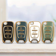 Car Key Fob Cover TPU for Hyundai Kia 3 Button Remote Protector Shell